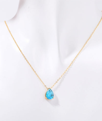 Teardrop Birthstone Necklace