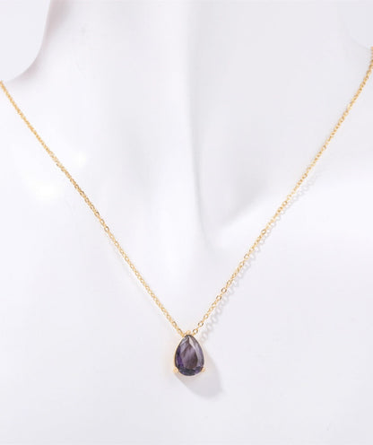 Teardrop Birthstone Necklace