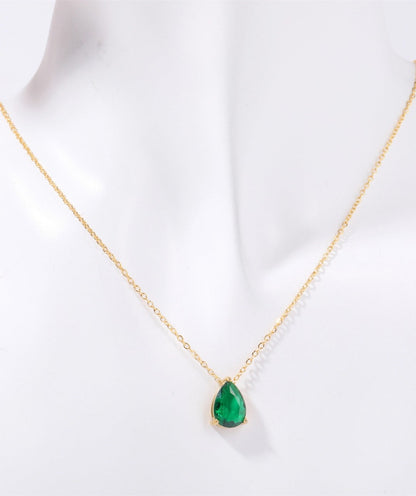 Teardrop Birthstone Necklace