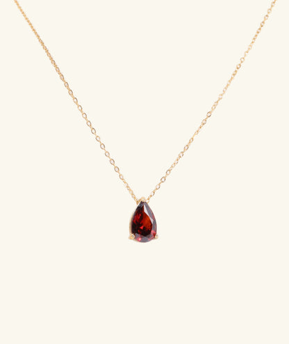 Teardrop Birthstone Necklace