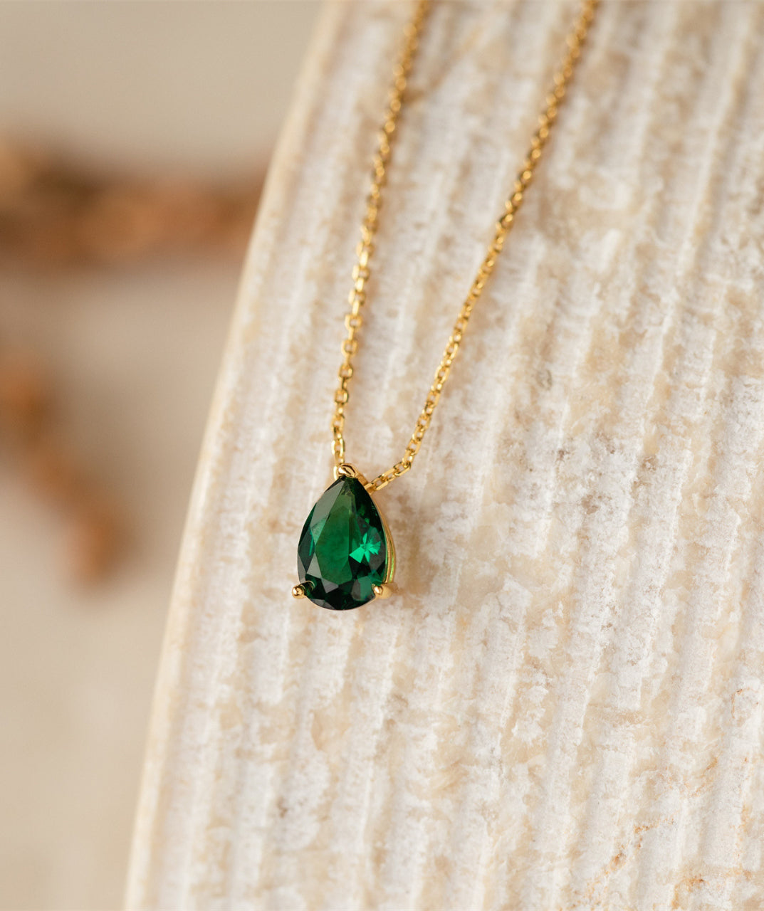 Teardrop Birthstone Necklace