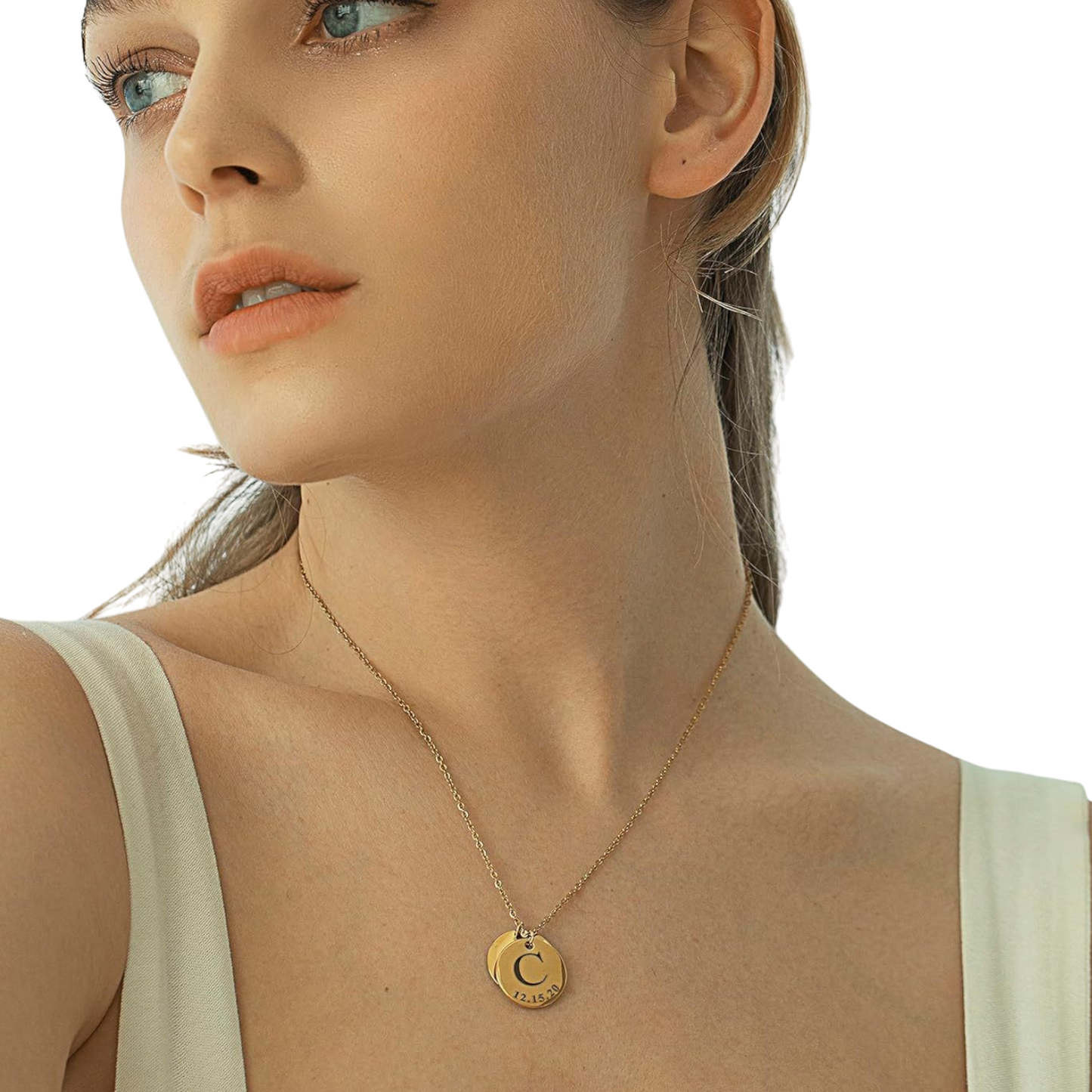 Kismet & Co™ Initial Date Disc Necklace