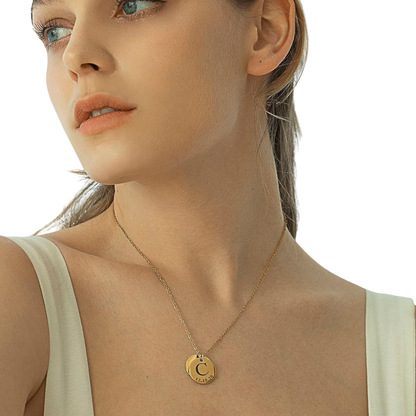 Kismet & Co™ Initial Date Disc Necklace